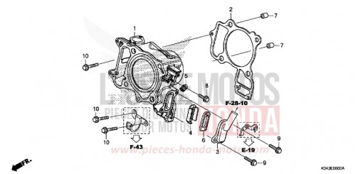 CYLINDER/REED VALVE NSS300AD de 2013